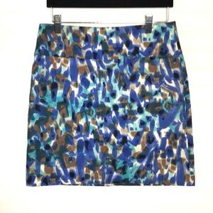 Ann Taylor Painterly  Artsy Watercolor Skirt